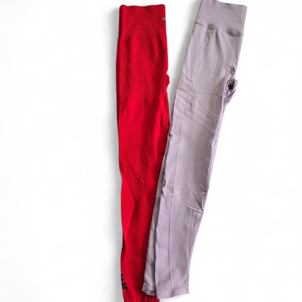 Victoria's Secret Red and‎ Gray Leggings